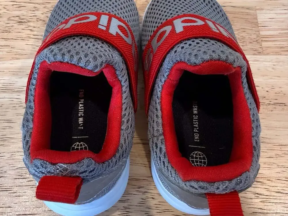 Adidas Lite Racer Adapt 4.0 Gray and Red Slip-On Toddler Size 6K
